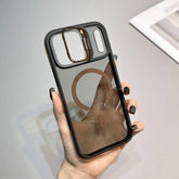 Matte Transparent Magnetic Kickstand Phone Case